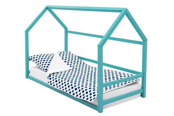 Детская кровать-домик Монтессори Svogen цвет мятный (Бельмарко)